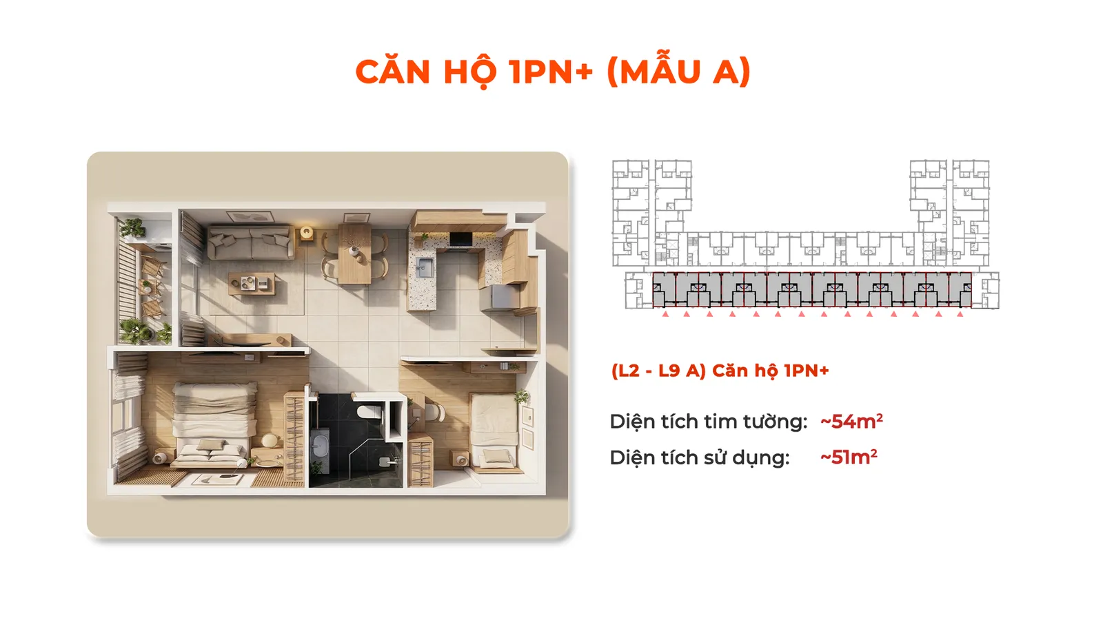 Mặt bằng căn hộ 1PN+ Dragon Homes mẫu A Mặt bằng căn hộ 1PN+ Dragon Homes mẫu A